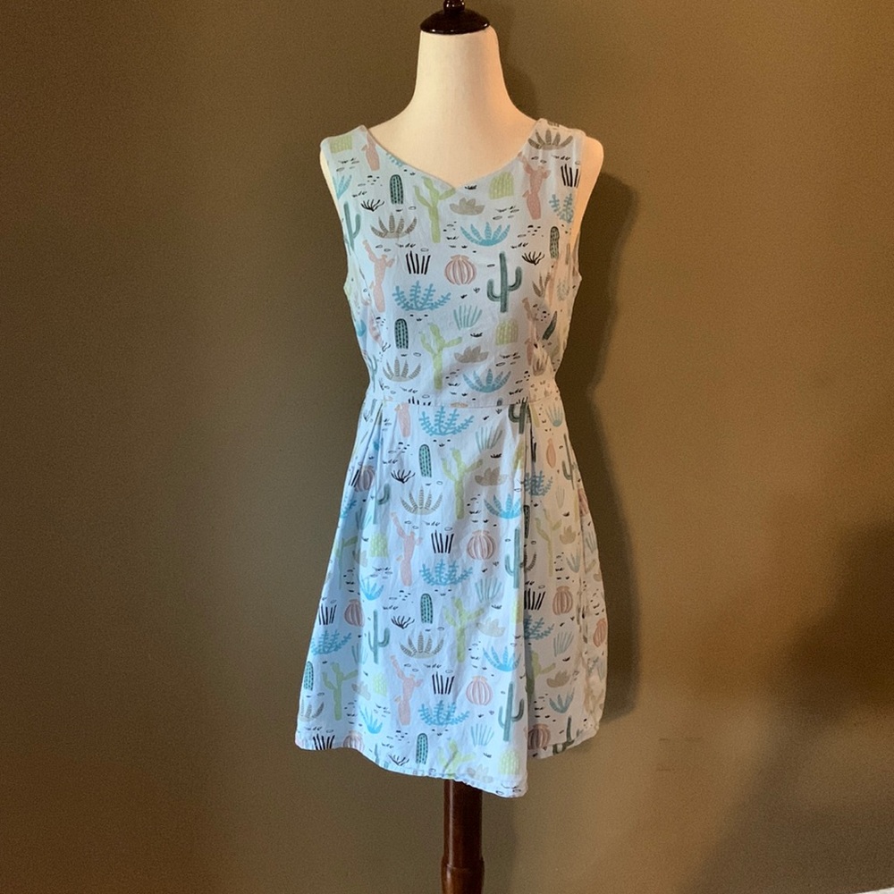 Small Cactus-Print Dress